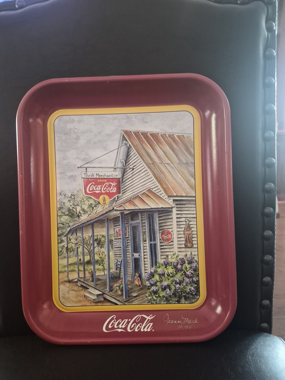 Vintage Coca-Cola tray signed by artist